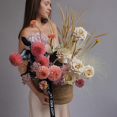 “White Nights” Flower Basket