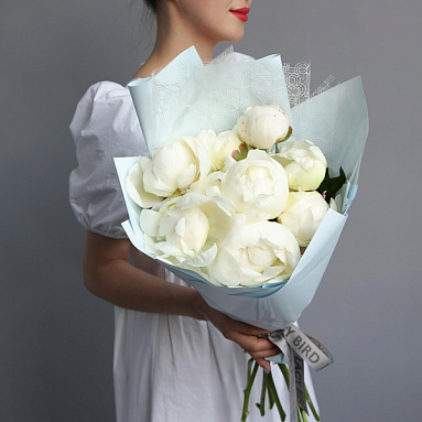 White peonies