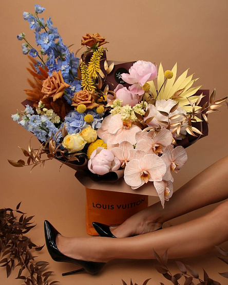 Signature Bouquet in the style of LOUIS VUITTON